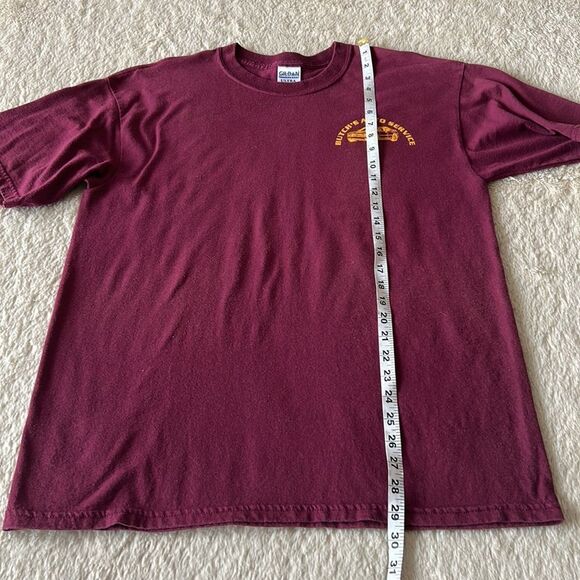 Butch's Auto Service short sleeve shirt maroon size large - Picture 8 of 16